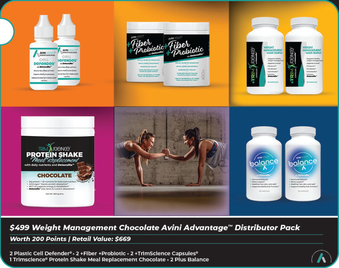 $499 Weight Management Chocolate Avini Advantage™ Distributor Pack