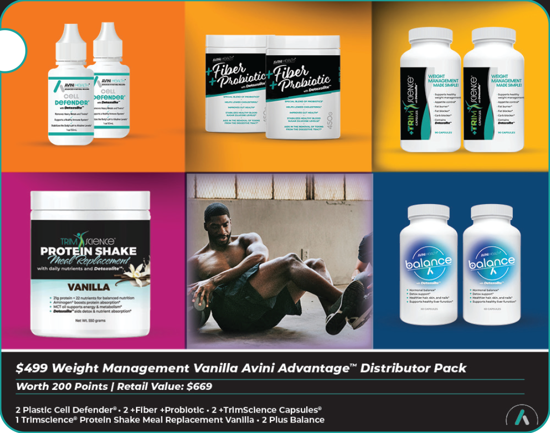 $499 Weight Management Vanilla Avini Advantage™ Distributor Pack