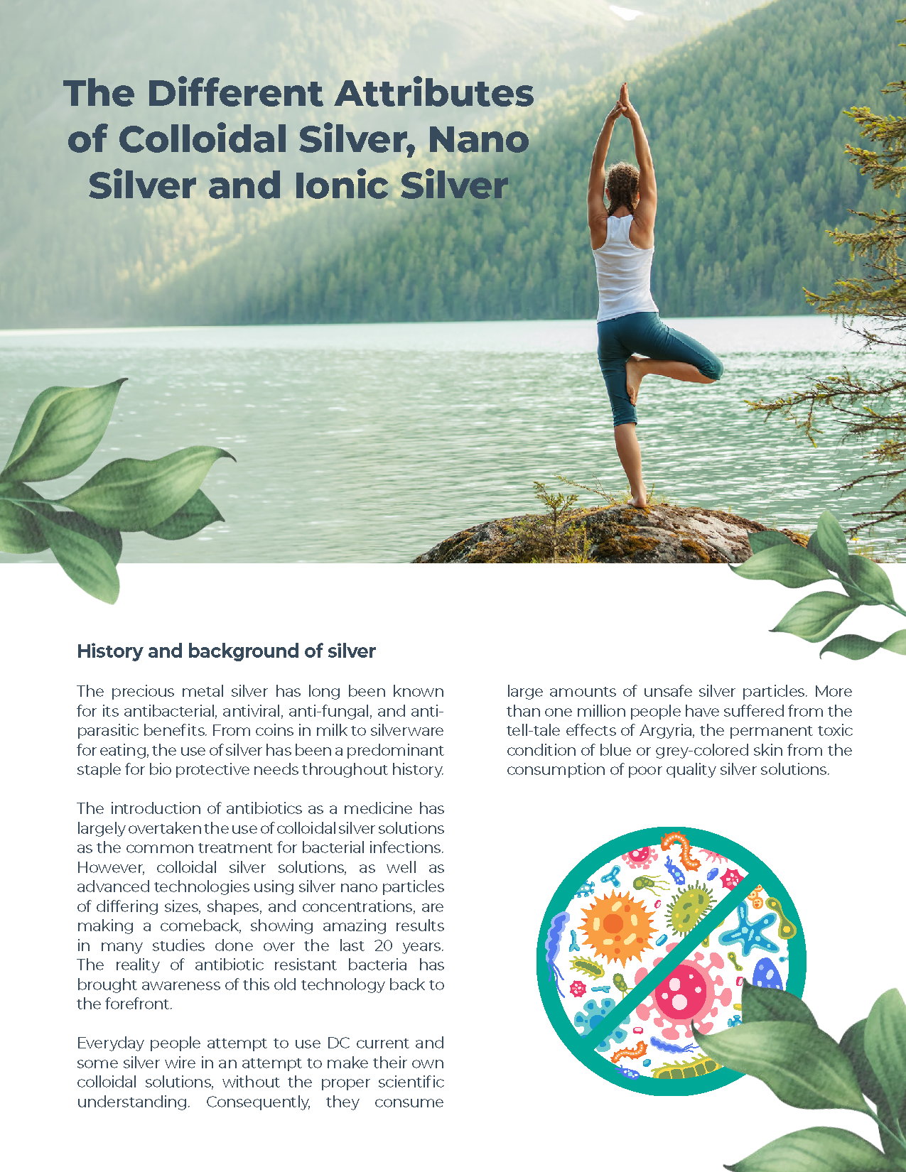 The Different Attributes of Colloidal Silver, Nano Silver and Ionic Silver