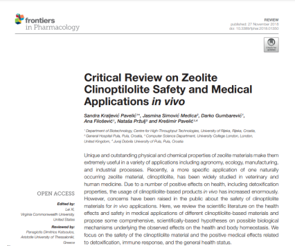 Clinoptilolite safety