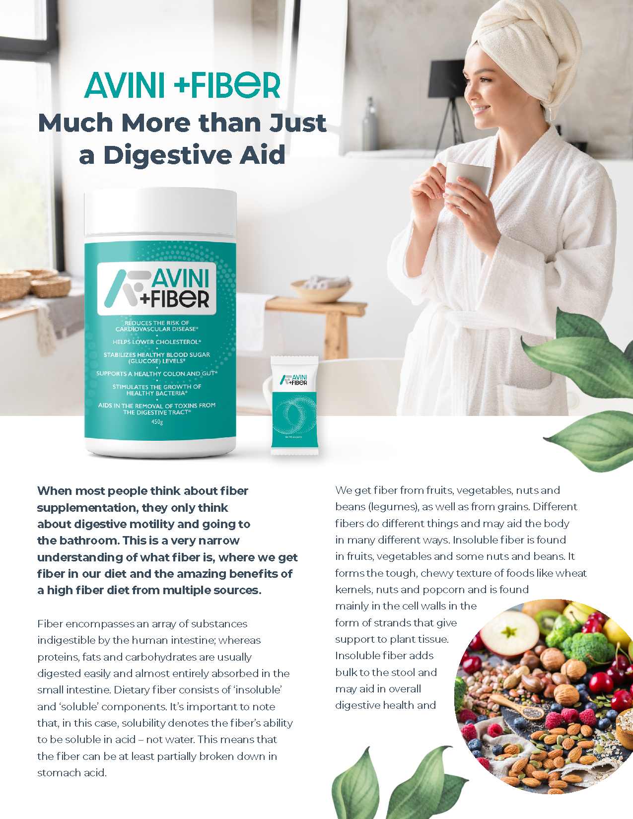 AVINI +FIBER Much More than Just a Digestive Aid